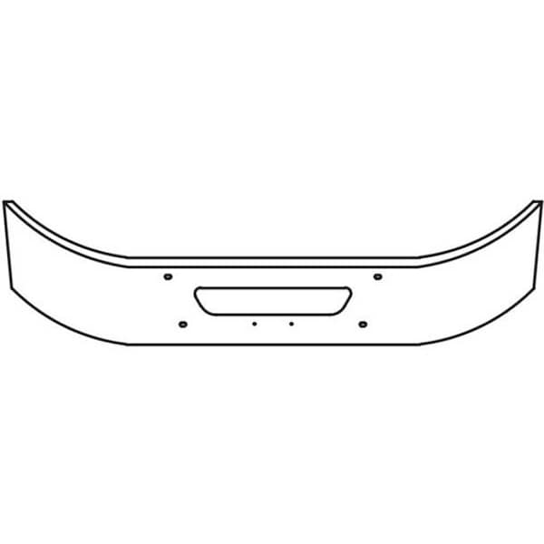 Ilc Repl. For Allanson International Transtar 8600 Year 2006 Chrome Steel 18 In Sba Bumper Wmounti WZ-EDLH-E - main
