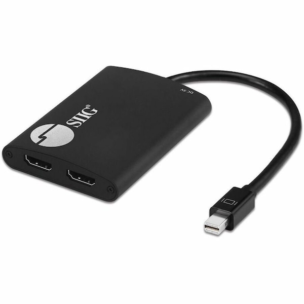 Siig MDP TO HDMI MST HUB, 21.6GBPS, DUAL HDMI FOR 4K30HZ, MIRROR/ EXTEND AND PANORAMIC V CE-DP0L11-S1 - main