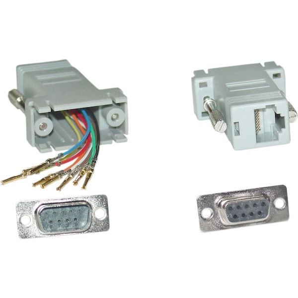 Cable Wholesale Modular Adapter, Gray, DB9 Male to RJ45 Jack 31D1-17200 - main
