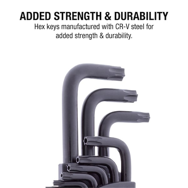 Sunex Tamperproof Torx Long Arm 9 Piece Magnetized Key Set, T10-T50 9859TP - main