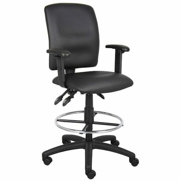 Boss Multi-Function LeatherPlus Drafting Stool with Adjustable Arms B1646 - main