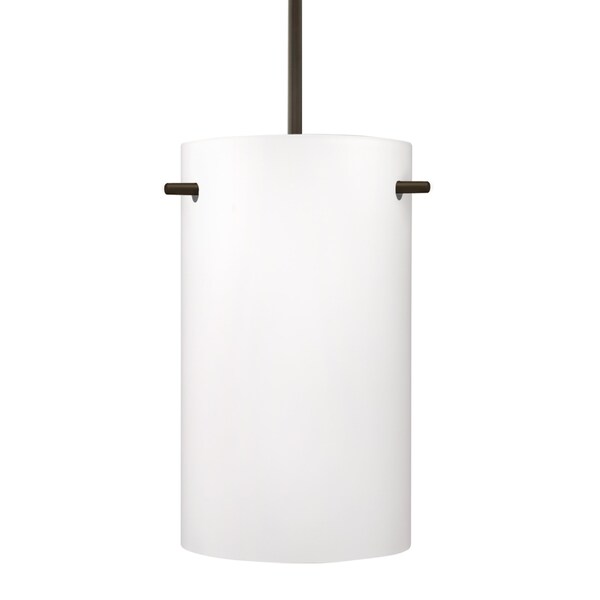 Besa Lighting Besa Tamburo 5 Pendant, Opal Matte, Bronze Finish, 1x 11W LED 1JT-400507-LED-BR - main