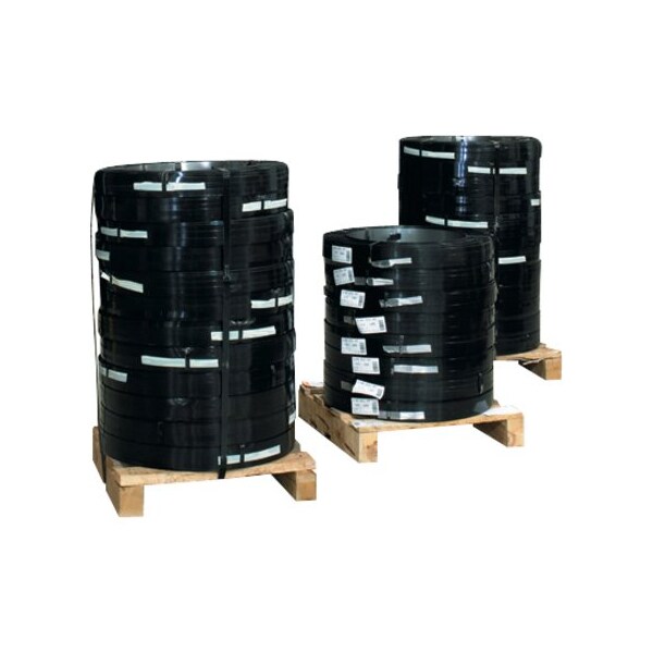 Partners Brand High Tensile Steel Strapping, 3/4" x .020 Gauge x 1,960', Black, 100 Lbs./Coil SS34020HT - main