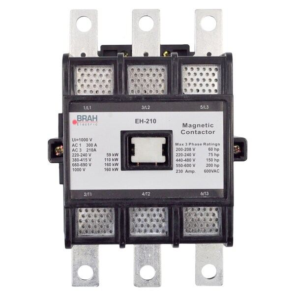 Brah Electric , Replacement 210A 600V 3P with 240VAC Coil for EH Series Contactor EH-210-30-22AK BEH-210-30-22AK - main