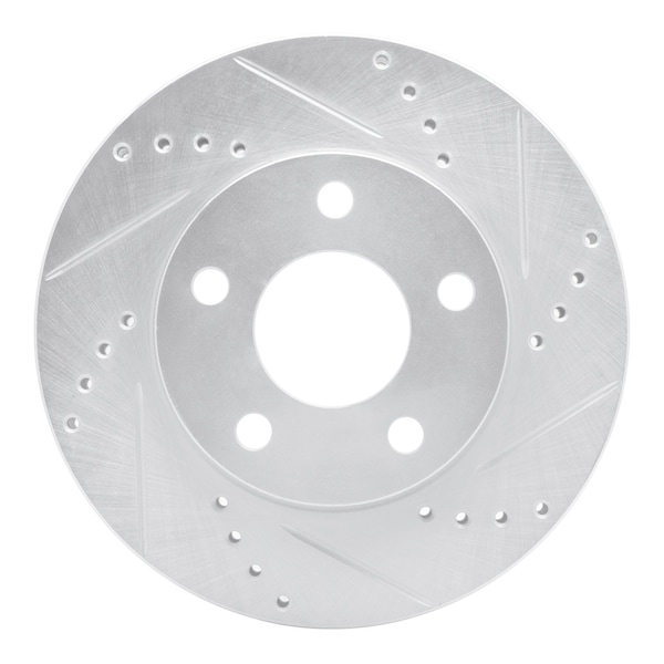 Dynamic Friction Co DFC Brake Rotor - Drilled and Slotted - Silver 631-52011R - main