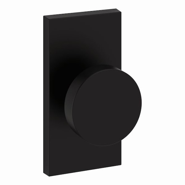 Baldwin Privacy Contemporary Knob and Contemporary 5in Rose with 6AL Latch and Dual Strike Satin Black PVCONCFR190 - main