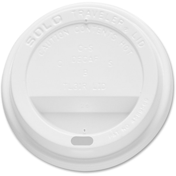 Dart Traveler Dome Hot Cup Lid, Fits 8oz Cups, White, 10PK TL38R2 - main