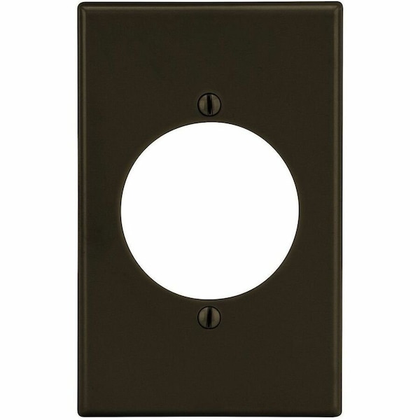 Hubbell Wiring Device-Kellems Wallplate, 1-Gang, 2.15" Opening, Brown P724 - main