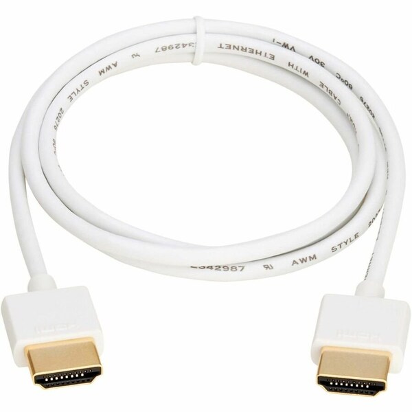 Eaton EATON, HDMI Cable, 3 ft, 4K, Male to Male P569-003-SLIM-W - main