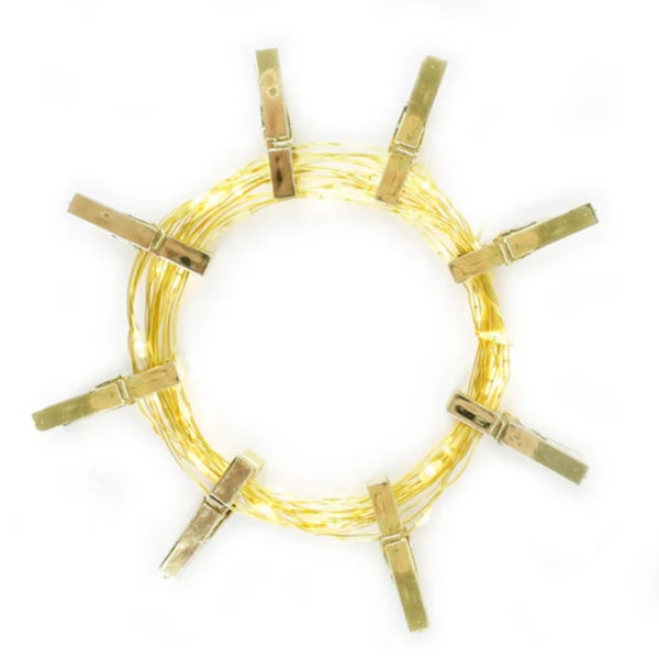 Elegani 36 LED Gold Photo Clip String Light-13ft Decorative Hanging Lights for Photos, Art & Cards-Warm White PH-600175 - main
