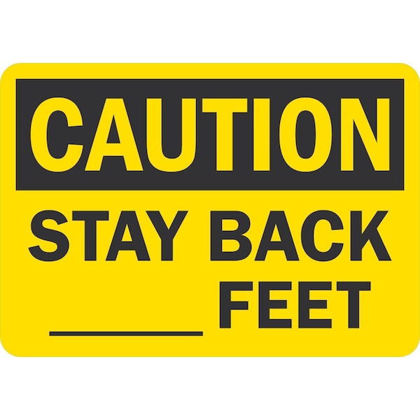 Lyle Stay Back Feet (Write-On), 10x7, Non-Reflective, Yellow G-1618-NA_10x7 - main
