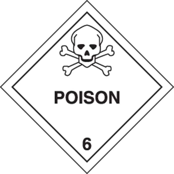 Accuform DOT SHIPPING LABELS HAZARD CLASS 6 MSL601PS2 - main