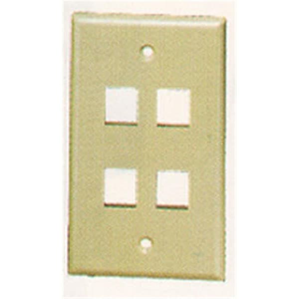 Icc 4 Port Faceplate - Ivory FACE-4-IV - main
