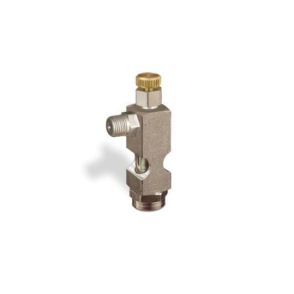 Oil-Rite Angle Sight Feed Valve w/1/8in. Inlet, Solid Gasket - Handwheel, 1/8in. Male NPT, 1/8in. Female NPT B1628-121B2HW - main