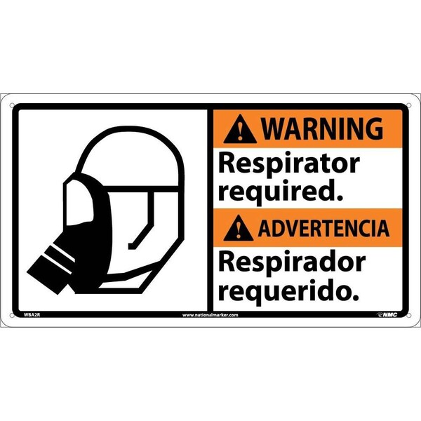Nmc Warning Respirator Required Sign - Bilingual WBA2R - main