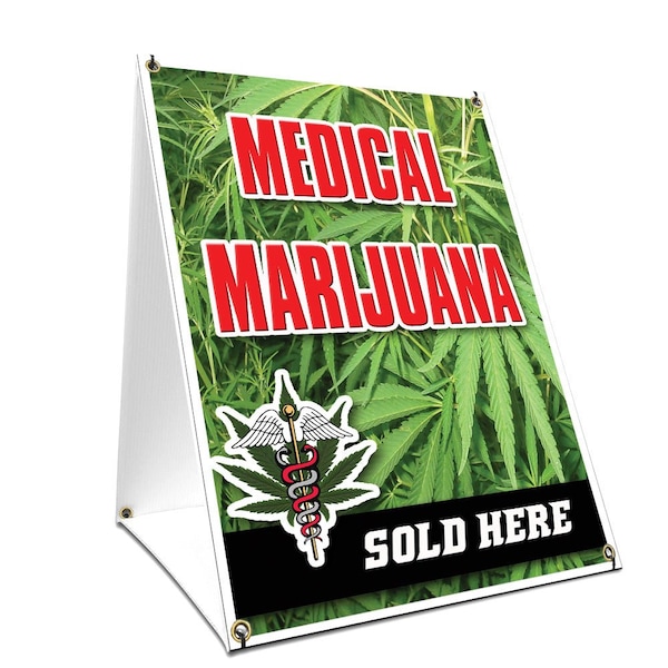 Signmission Medical Marijuana For Sale, 24 Inch x 18 Inch A-frame Yard Sign, Plastic Sign SBC-1824-Medical Marijuana For Sale - main