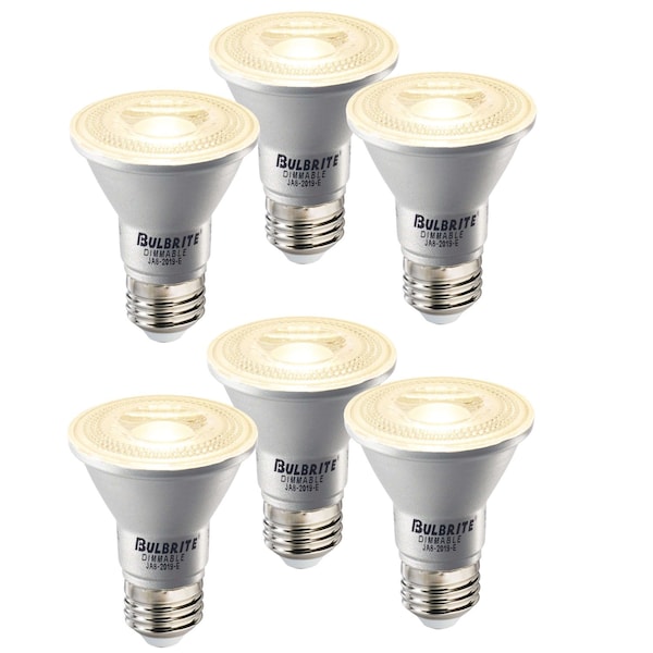 Bulbrite 50-Watt Equivalent Dimmable Flood PAR20 Medium E26 LED Light Bulb, 2700K, 6PK 861756 - main