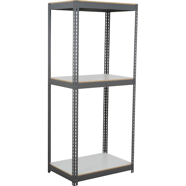 Global Industrial 3 Shelf, Heavy Duty Boltless Shelving Starter, 36"Wx24"Dx60"H, Laminate Deck B3165060 - main