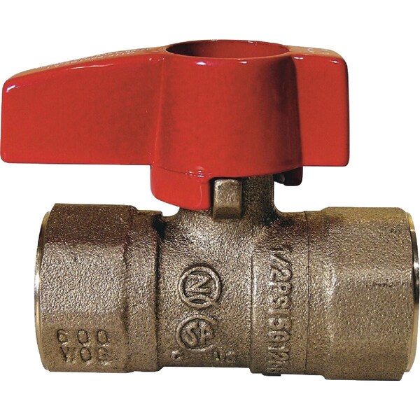 Dormont 1/2'' FIP x 1/2'' FIP Forged Brass Straight Gas Shutoff Valve 92-3232R - main