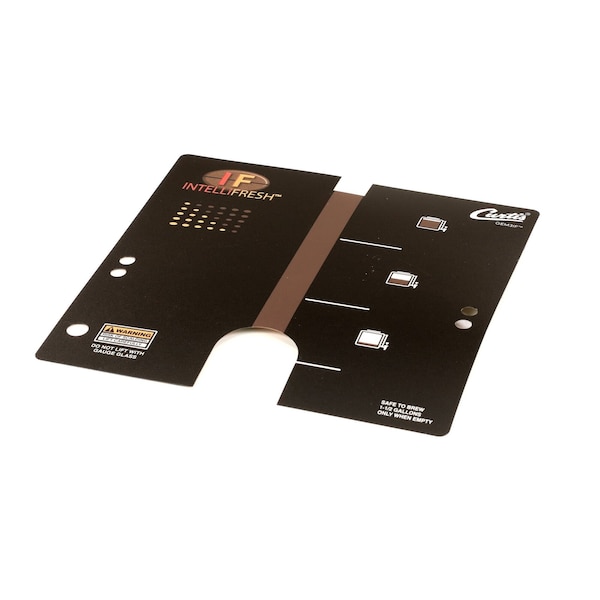 Wilbur Curtis Label, Front, Model GEM3IF, Curtis Logo, Black 3375001203 - main