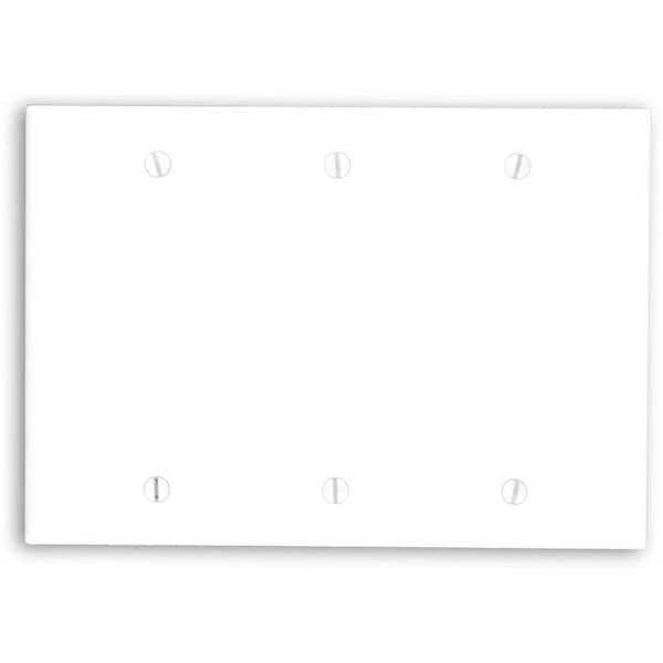 Leviton Blank Wallplate, Standard Size, Gang 3, White 88033 - main