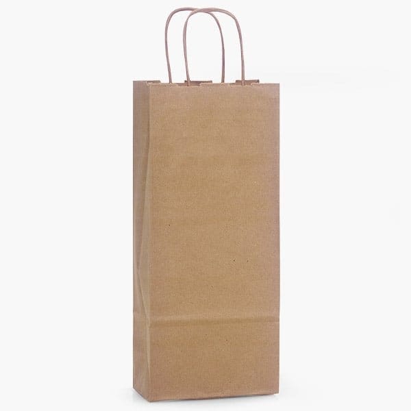 Nashville Wraps 100% Recycled Kraft Paper Bags, Wine 5.5x3.25x13in, 100PK RKHW - main