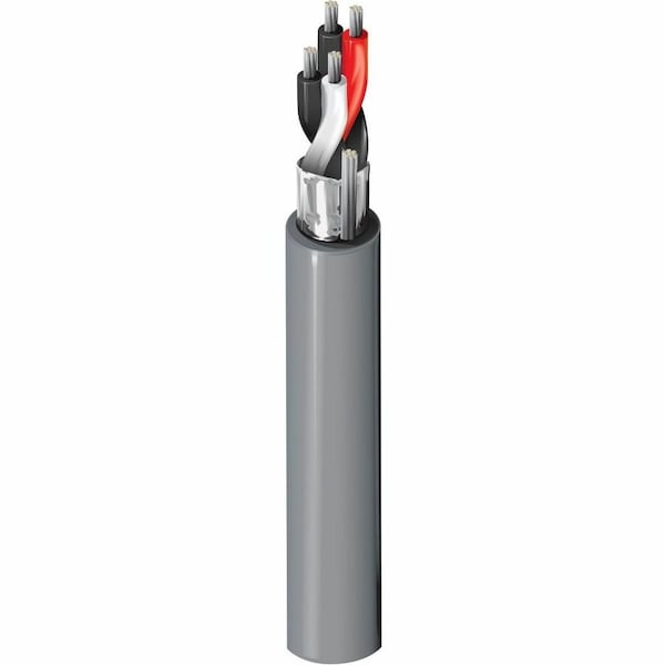 Belden Multi-Conductor Cable, AWM, 24 AWG, 4 C, Chrome, PVC, Stranded, 300V AC, Indoor, 1000 ft 9502 0601000 - main