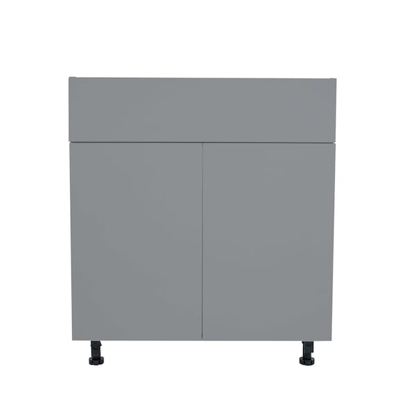Cambridge Radiance 36in W x 24in D x 34.50in H Ready to Assemble Slab Sink Base Kitchen Cabinet in Matte Grey SA-SB36-MG-KIT - main