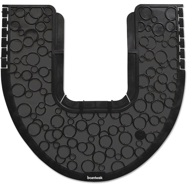 Boardwalk Commode Mat 2.0, Absorbant, Rubber, 22 x 22, Black, PK6 PSCM-P-000I006M-00-21430 - main