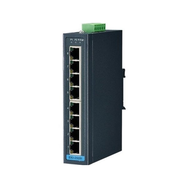 Advantech 8PORT 10/100MBPS UNMANAGED IND ENET SWITCH WIDE TEMP -40 75C EKI-2528I-BE - main