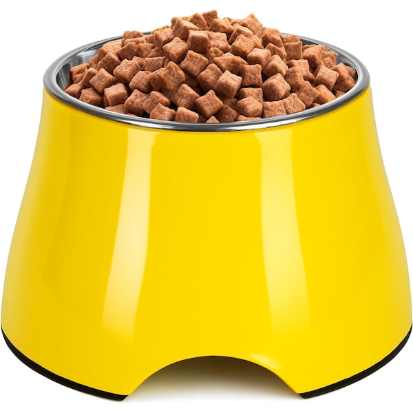 Yoken Yoken Elevated Dog Bowls, PreventionofVertebraeDisease, SuperNon-Slip PT05BOWL840ML01YL - main