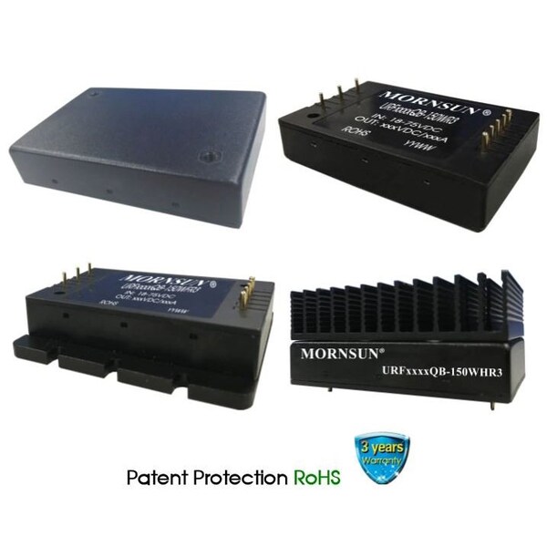 Mornsun DC-DC Converter, 1/4 brick, 150W, 18-75VDC input, 48VDC output, DIP URF4848QB-150WR3 - main