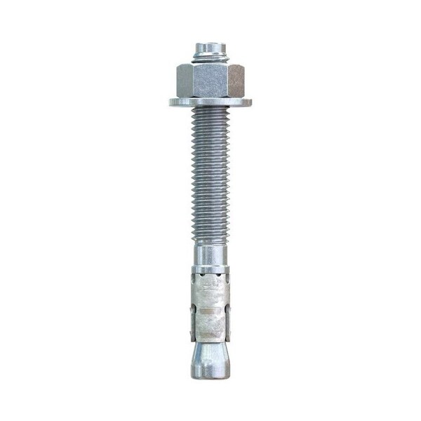 Simpson Strong-Tie Strong-Bolt 2 Wedge Anchor, 1/2 in Dia, 4-1/4 in OAL, Carbon Steel, Zinc STB2-50414P1 - main