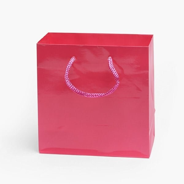Nashville Wraps Hot Pink Gloss Gift Bags, Jewel 6.5x3.5x6.5, 100PK GTJBHP - main