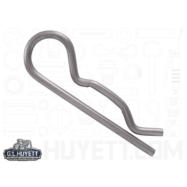 Huyett Bridge Pin, 302/304SS, .148 Wire Dia x 3 L x .5 In Eye Dia x Fits .5 to 5/8 Shft BPS-201 - main