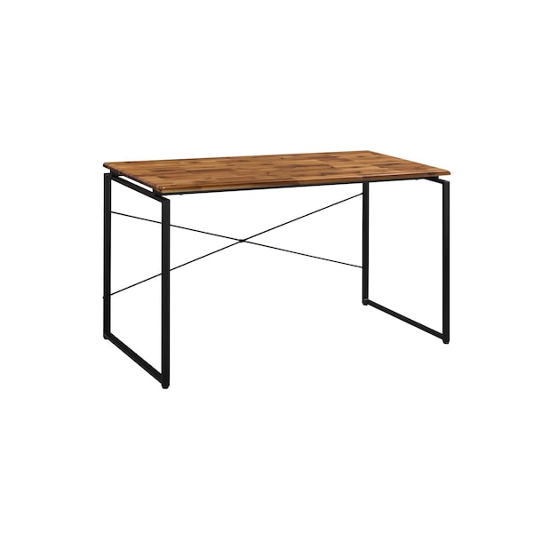 Homeroots 47" Brown and Black Writing Desk 491459 - main
