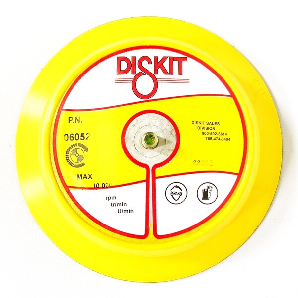 Diskit Diskit Abrasive Sanding Pad 06052: Firm, 6", PSA, 0 Hole, Flex Profile MADE IN USA 06052 - main