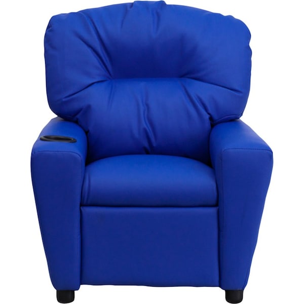 Flash Furniture Kids Recliner, 25" to 39" x 28", Upholstery Color: Blue BT-7950-KID-BLUE-GG - main