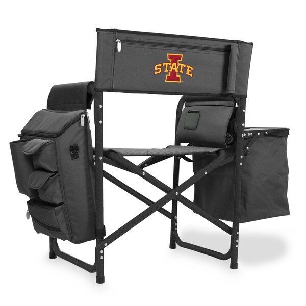Picnic Time Family Of Brands NCAA Iowa State Cyclones Fusion Camping Chair with Side Table and Soft Cooler 807-00-679-234-0 - main