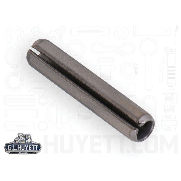 Huyett Slotted Spring Pin, Standard Duty, Passivated 302/304 SS, 0.250 in Dia x 1.250 in L x 0.048 in Wall SPS3P-250-1250 - main