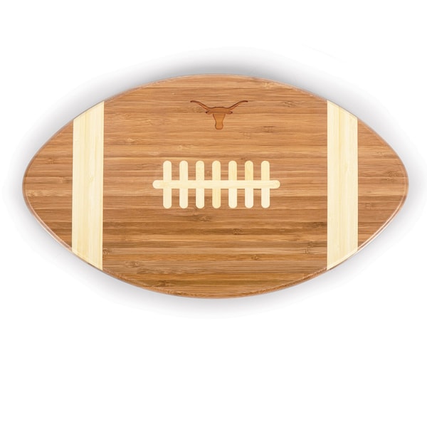 Picnic Time Family Of Brands NCAA Texas Longhorns Touchdown! Football Cheese Board - Novelty Charcuterie Board 896-00-505-193-1 - main