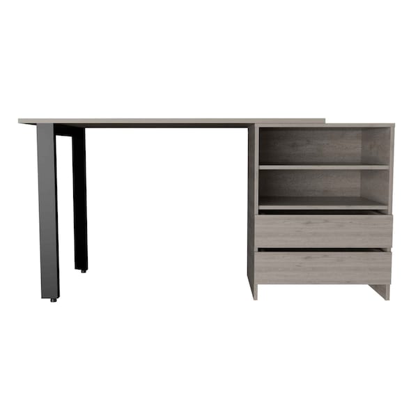 Homeroots 58" Light Gray Computer Desk 403821 - main