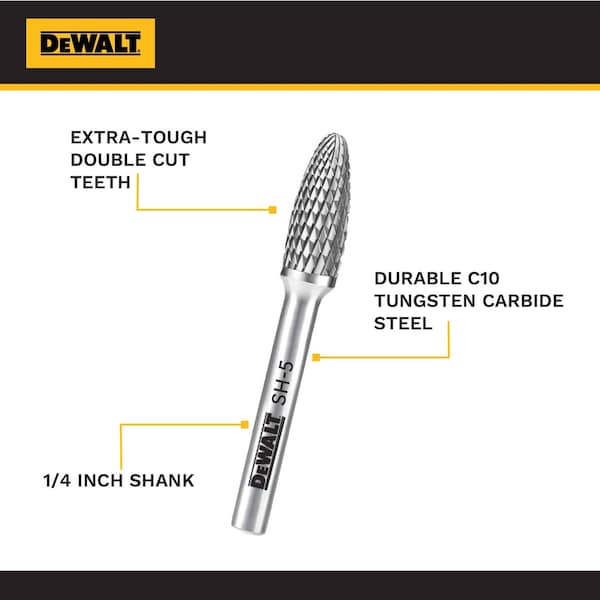Dewalt SINGLE CARBIDE BURR SIZE SH-5 DXCBTJSH5 - main