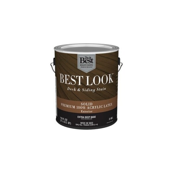 Do It Best Best Look Solid Deck & Siding Exterior Stain Extra Deep Base 1 Gal. W55W00803-16 - main