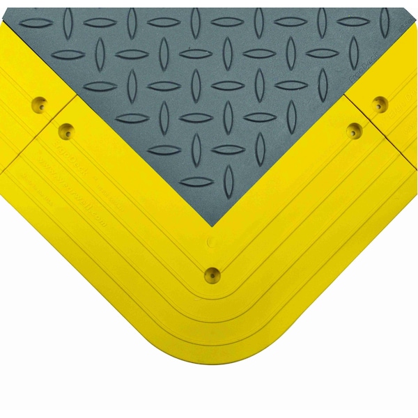 Ergodeck Diamond Plate Workstation Mat Kit, 42"X8 599.78X42X84BYL - main