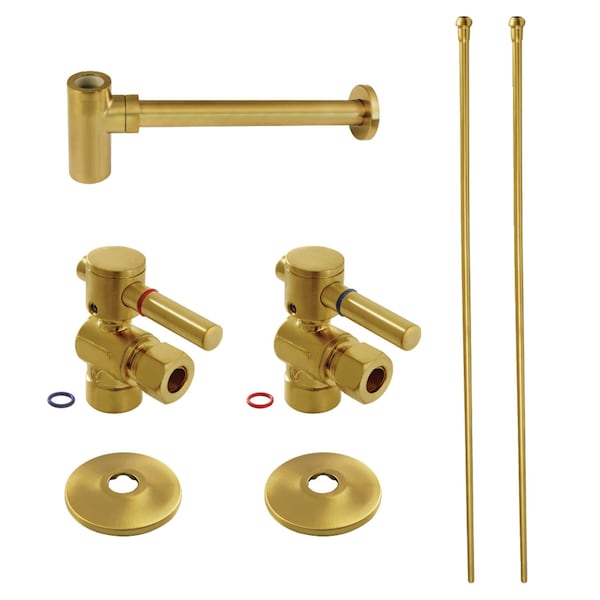 Kingston Brass Plumbing Sink Trim Kit with Bottle Trap, Brushed Brass CC43207DLLKB30 - main