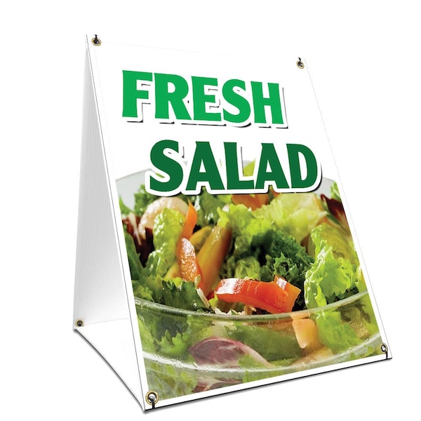 Signmission Fresh Salad, 36 Inch x 24 Inch A-frame Yard Sign, Plastic Sign SBC-2436-Fresh Salad - main