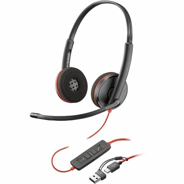 Hp POLY BLACKWIRE 3220 STEREO USB-C HEADSET +USB-C/A ADAPTER 8X228AA - main