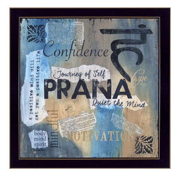 Homeroots Yoga Series Prana Black Framed Print Wall Art 404868 - main
