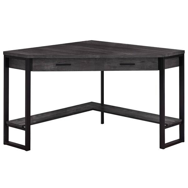 Homeroots 42" Black Corner Computer Desk 366072 - main